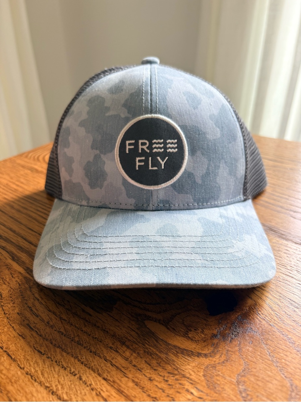 New without tags Free Fly Men’s SnapBack' Light Bluish- Gray Camo Trucker Hat